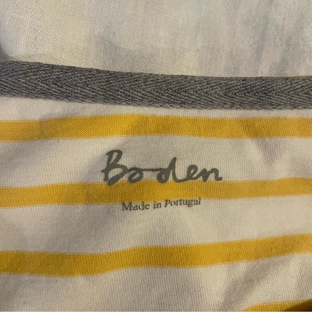 Boden SMALL Multicolored Bretton Top WL977 stripes long sleeve black yellow gray - Picture 3 of 5